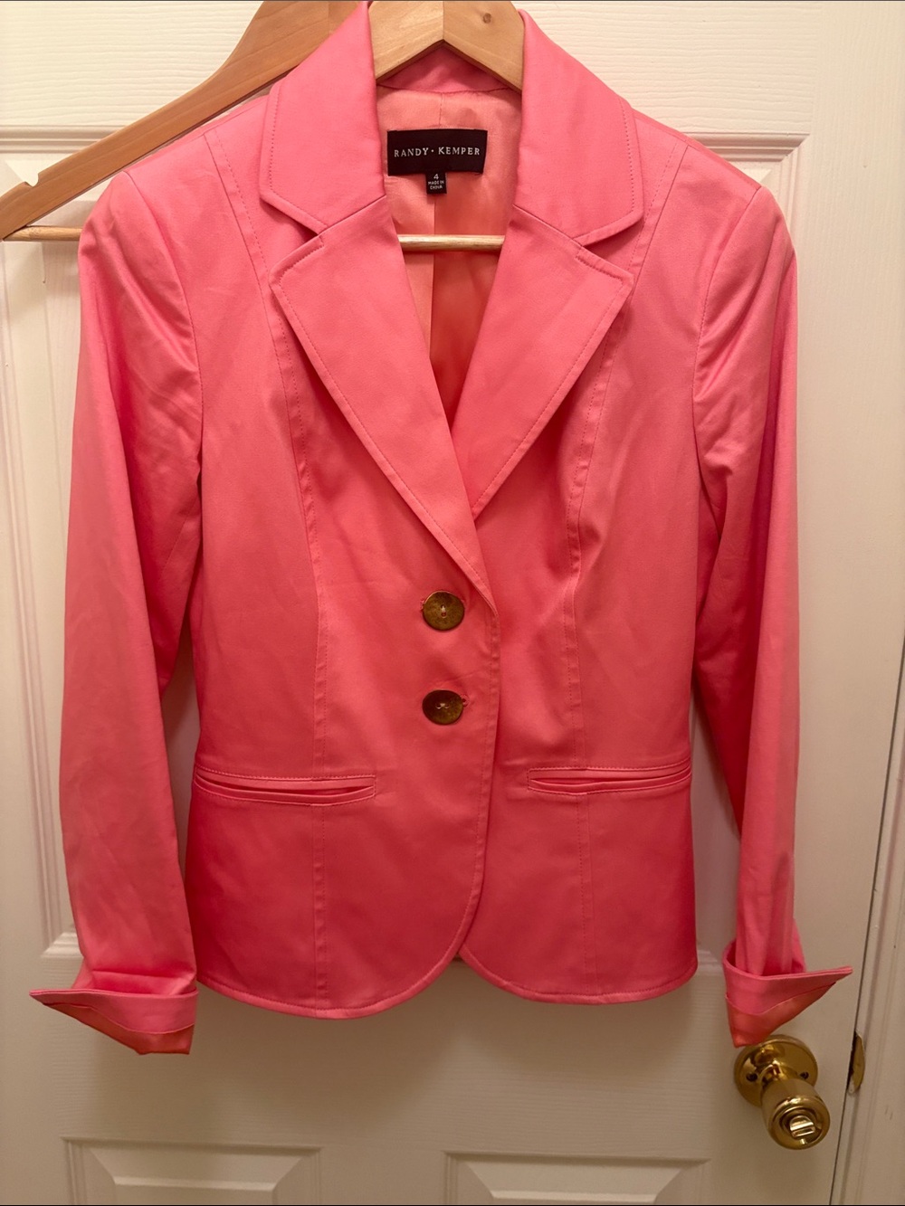 Randy Kemper Pink Notch-Lapel Women's Blazer